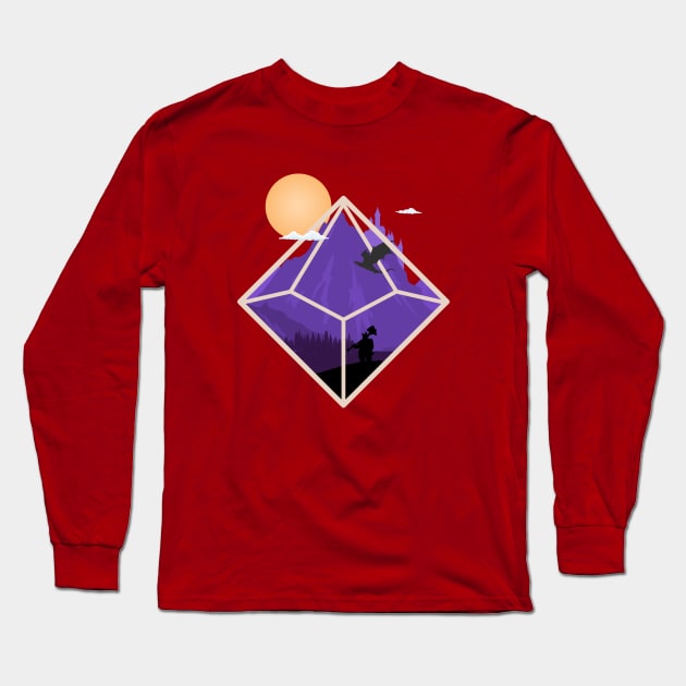 D20 Fantasy Worlds - D10 Long Sleeve T-Shirt by Rykker78 Artworks